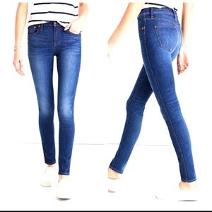 Madewell 9" high rise woman skinny blue jeans size 25